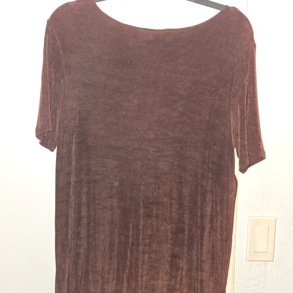 Carole Little Rich Brown Blouse